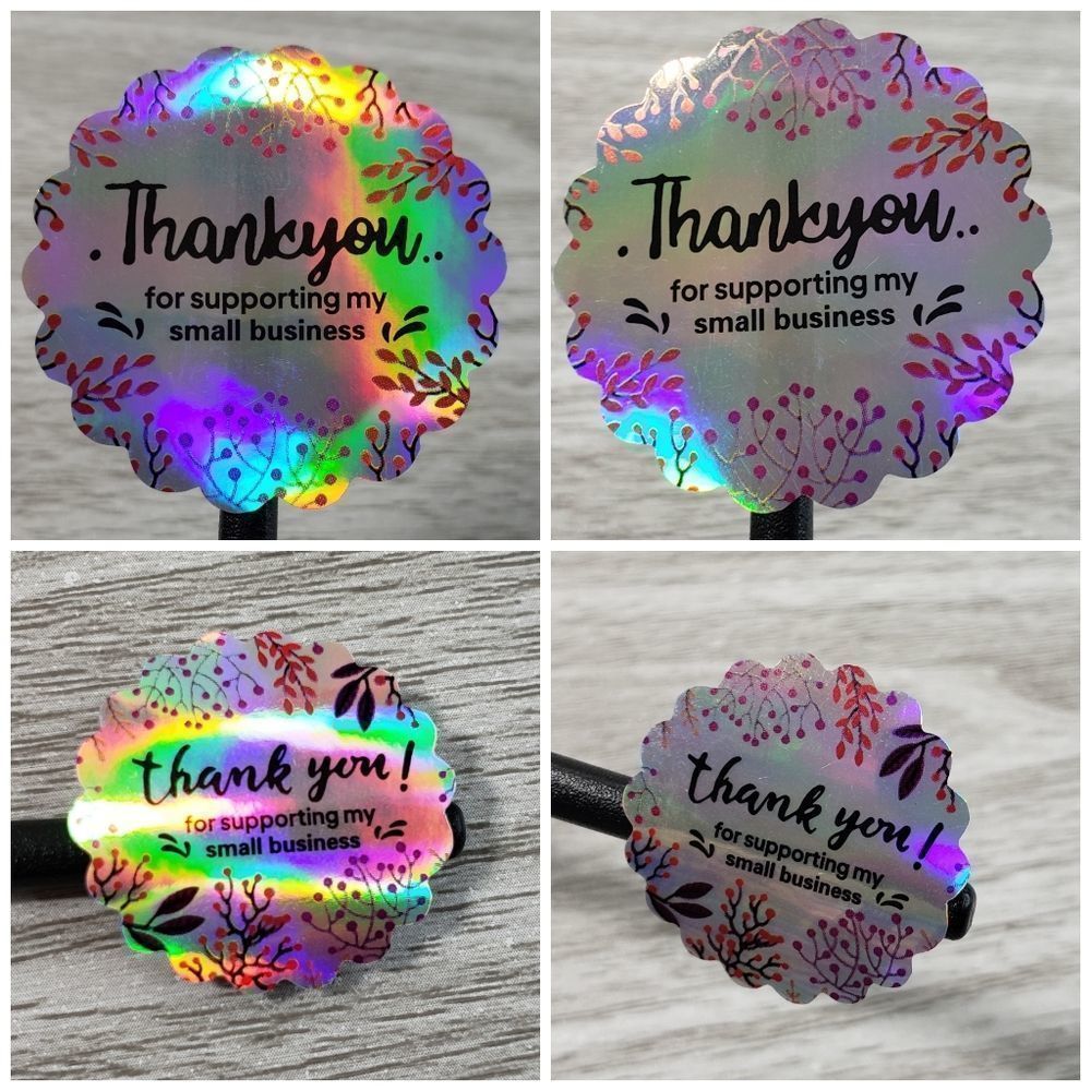 8/$20 1.5" & 1" Thank You Stickers 100ct Labels